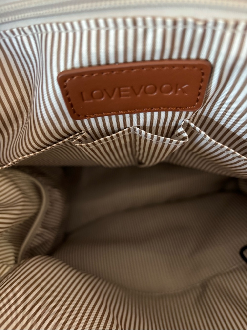 Lovevook Two-Tone Canvas Backpack - Black & Cream with Charging Port - Picture 2 of 13